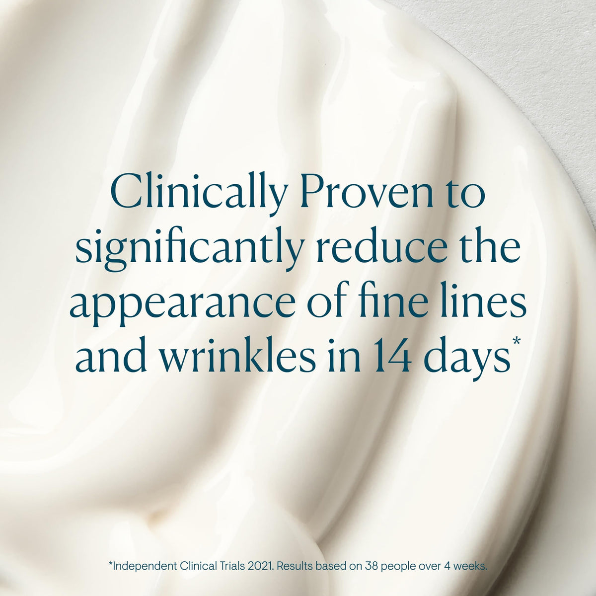 ELEMIS cream being applied on hand demonstrating spreadability benefit: easy absorption
