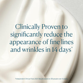 ELEMIS cream being applied on hand demonstrating spreadability benefit: easy absorption