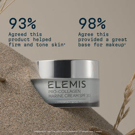 ELEMIS being applied to face in morning routine offering SPF protection benefit