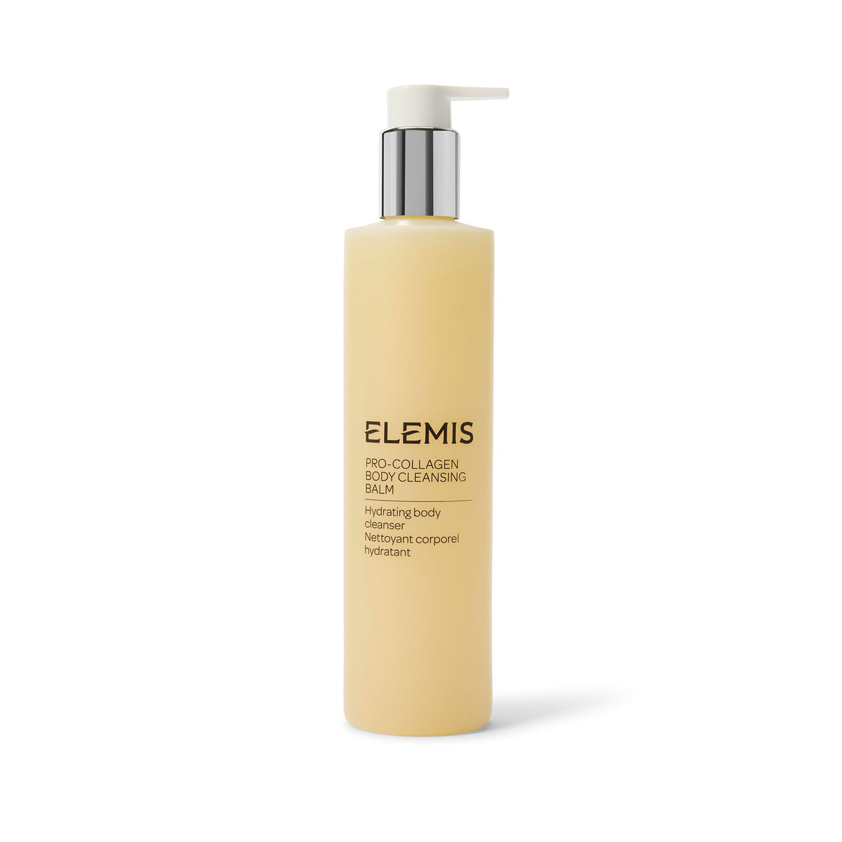 ELEMIS front packaging showing product and elegant branding, suggests premium care