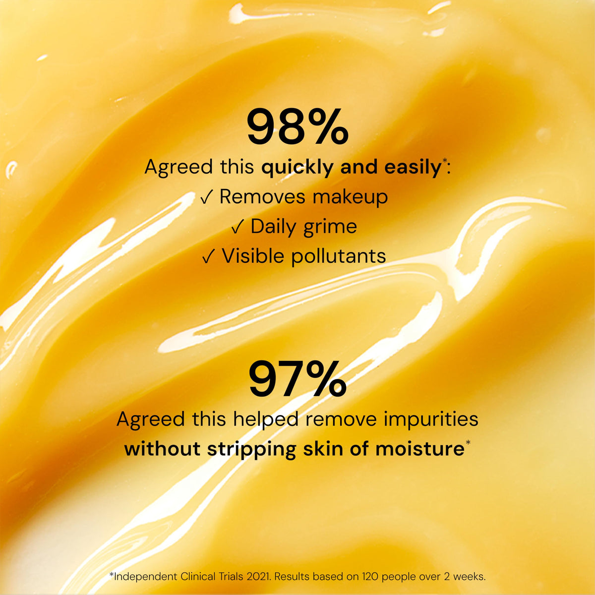 ELEMIS balm being massaged onto face illustrating effective makeup melting benefit