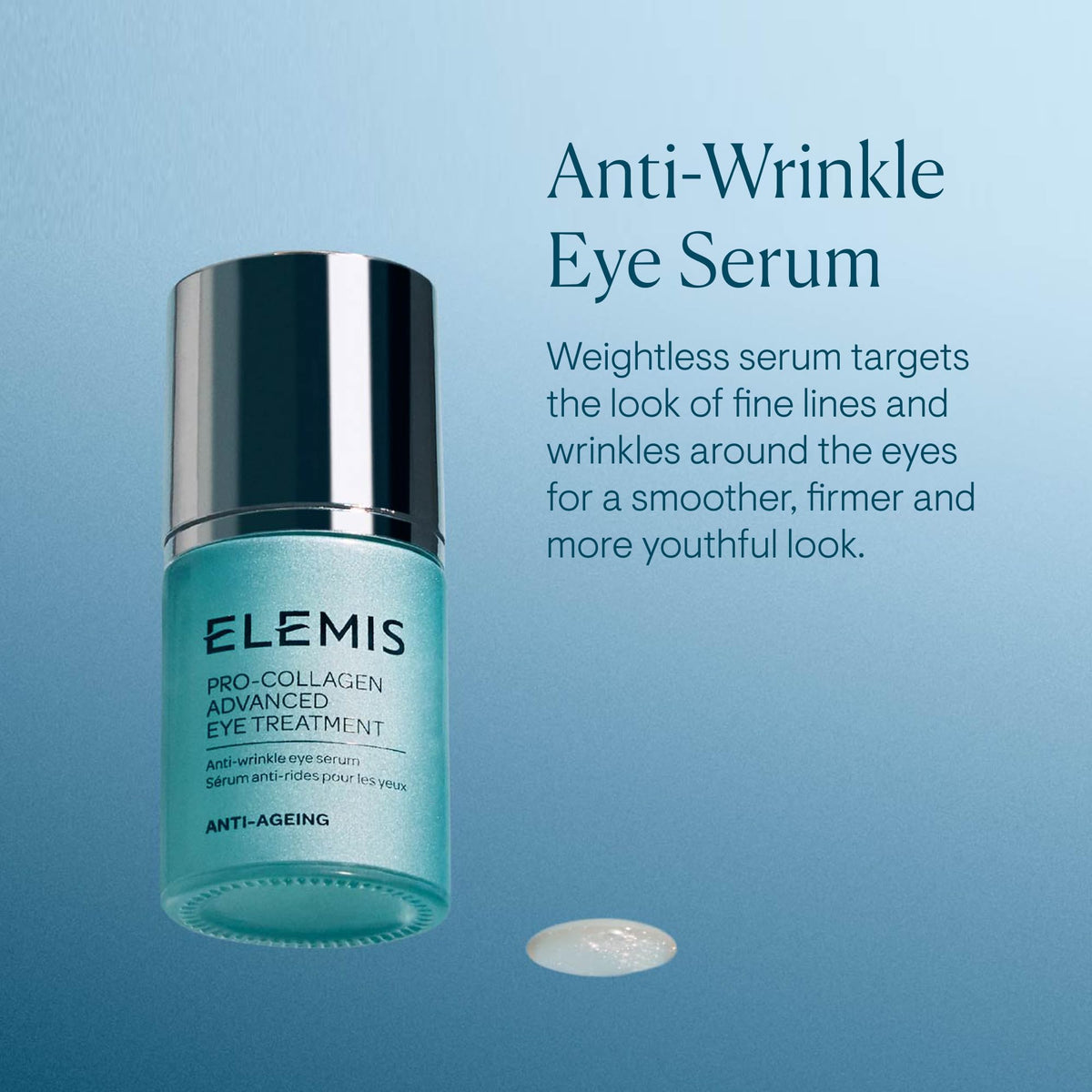 ELEMIS pipette dispensing lightweight serum for precise application and control