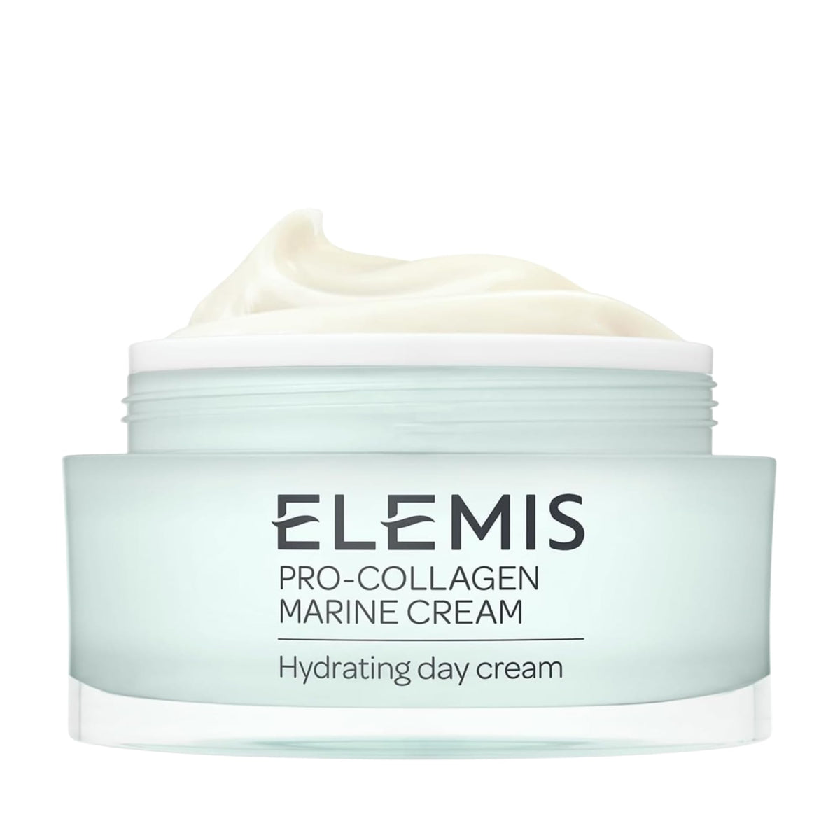 ELEMIS Pro-Collagen front jar showing elegant label and premium design benefit: recognizable luxury