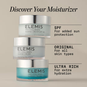 ELEMIS jar label close-up showing product name and formula details