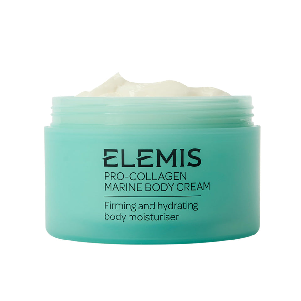 ELEMIS jar front packaging showing product and branding benefits