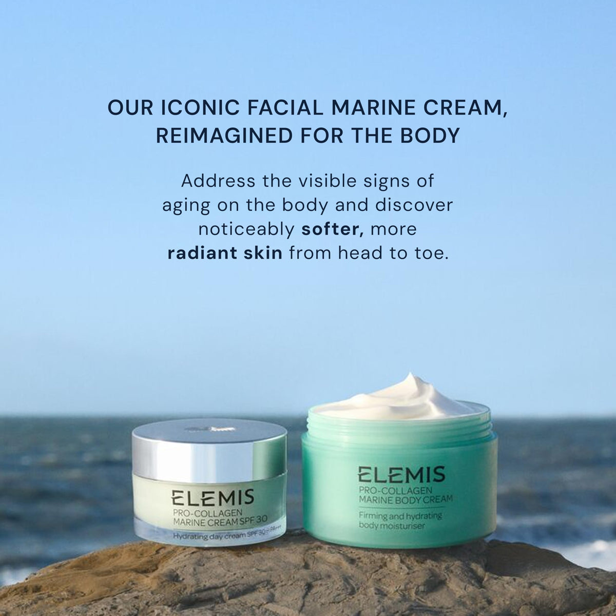 ELEMIS padina pavonica and chlorella display highlighting firming actives