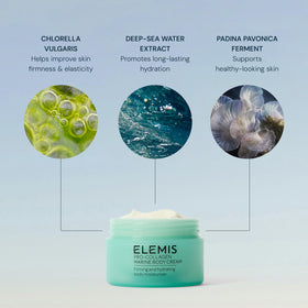 ELEMIS open jar with lid showing rich formula and daily use ease