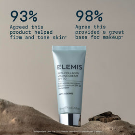ELEMIS product spread on hand showing quick absorption and glow