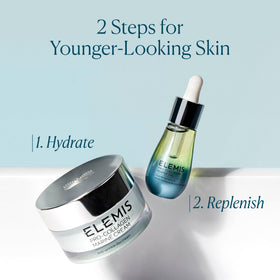 ELEMIS 15ml bottle next to coin for scale to highlight travel size convenience