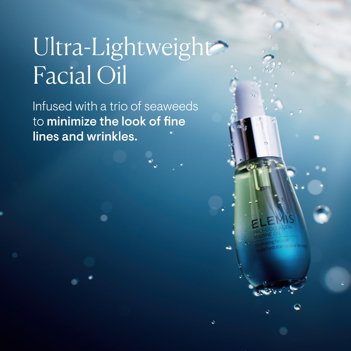ELEMIS dropper dispensing oil demonstrating controlled application and reduced waste