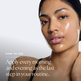 ELEMIS bottle staged with serum and cream to show integration into routine