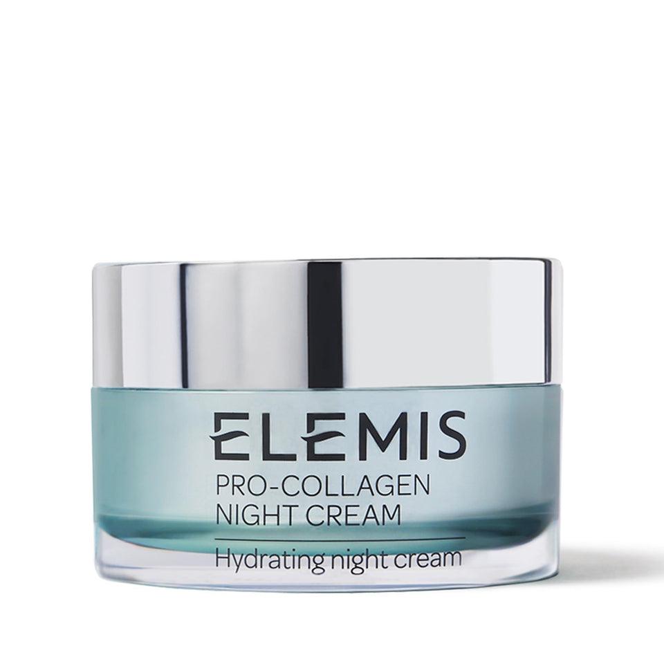 ELEMIS front jar view showing elegant packaging and overnight hydration benefit
