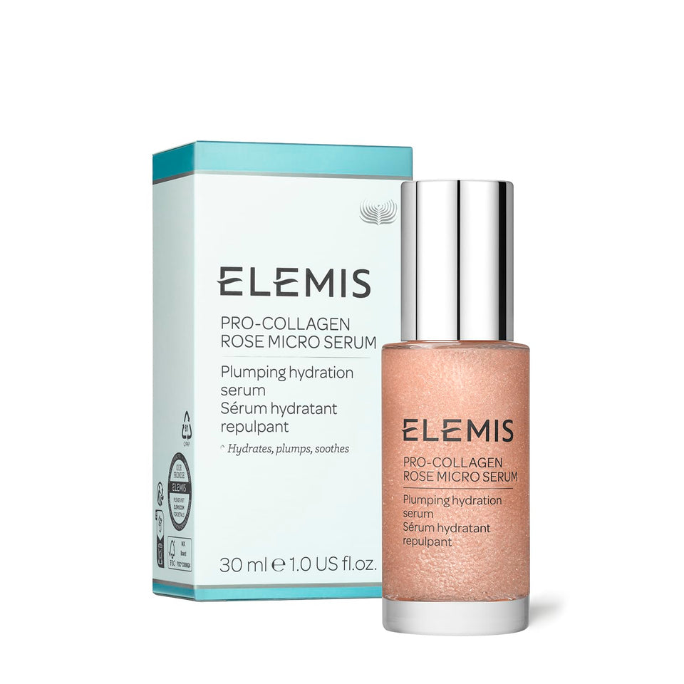 ELEMIS front packaging showing bottle and label, conveys premium hydration