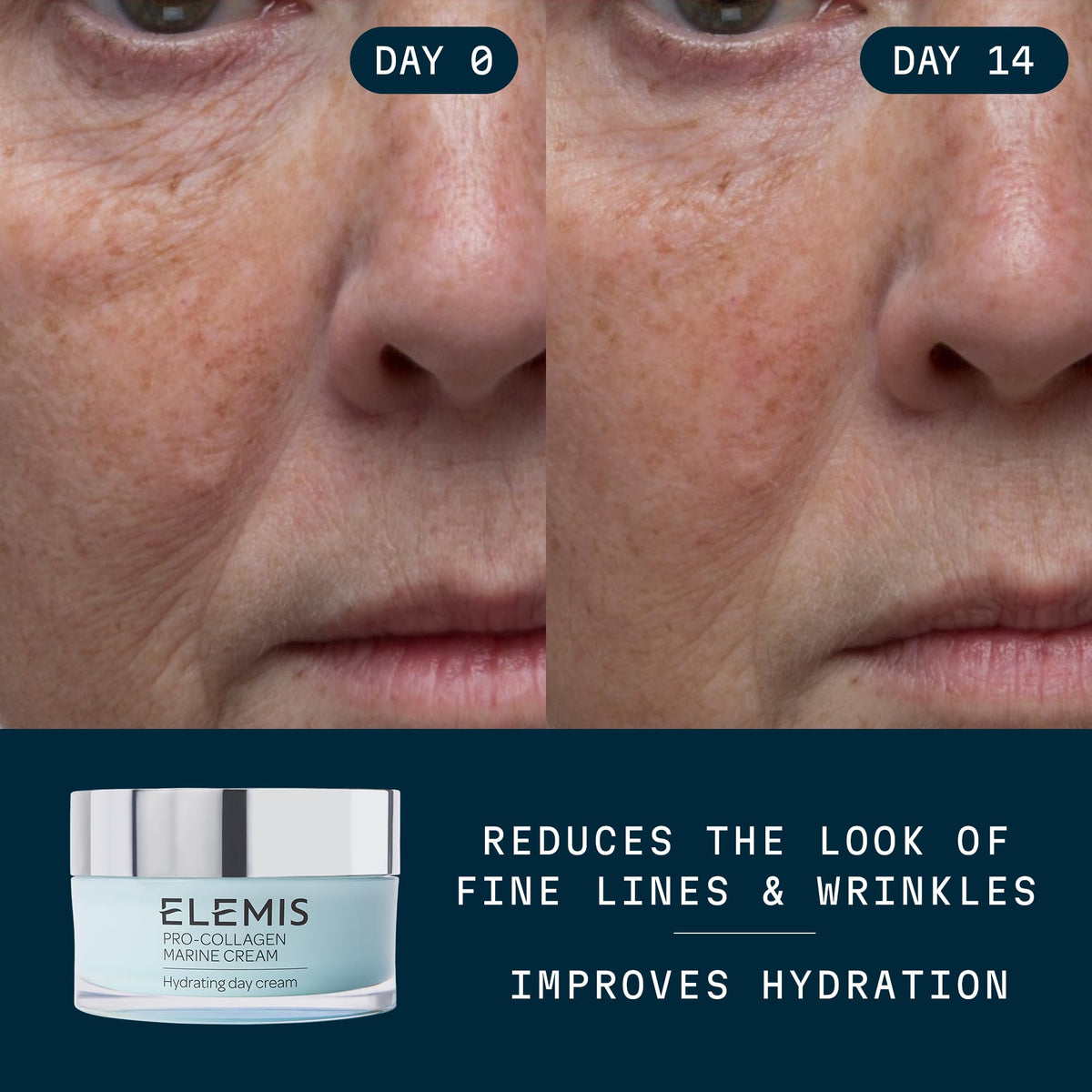 ELEMIS close-up of gel-cream texture demonstrating smooth absorption