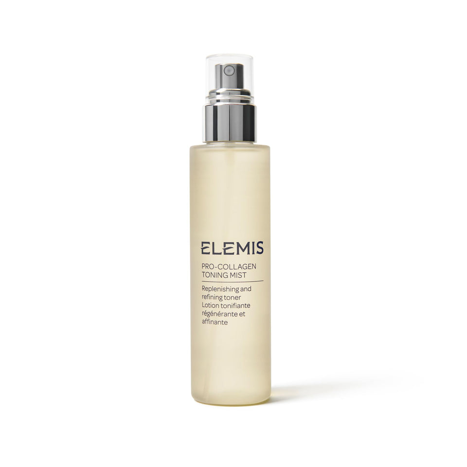 ELEMIS bottle front packaging showing clean branding and product benefit