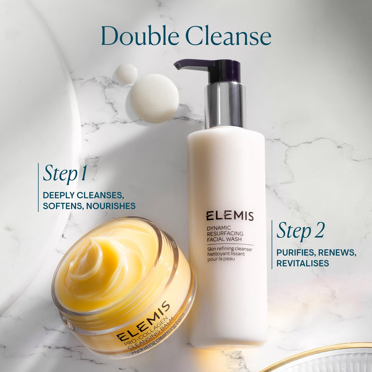 ELEMIS packaging and label detail highlighting ingredient and usage information