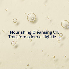 ELEMIS cleansing oil dispensed on hand highlighting easy application benefit