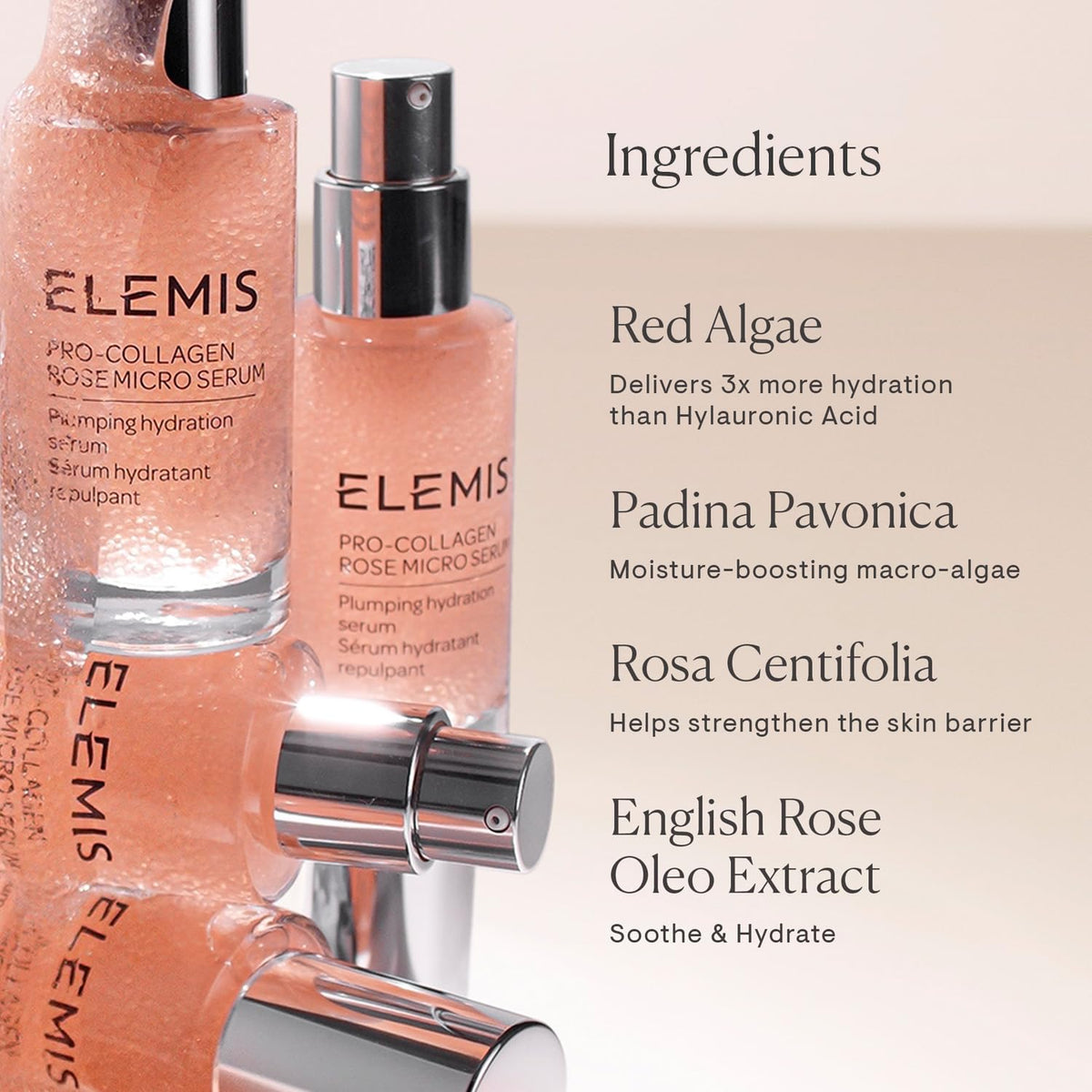 ELEMIS red algae gel texture close-up highlighting moisture-support