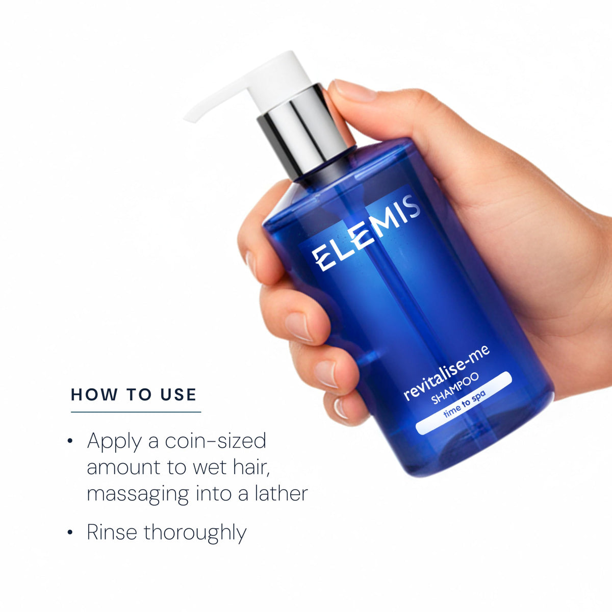 ELEMIS bottle on bathroom shelf lifestyle scene conveying daily routine uplift
