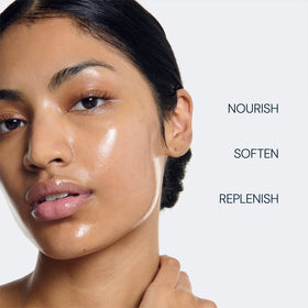 ELEMIS close-up green evening capsule with oil, emphasizes soothing restorative benefit