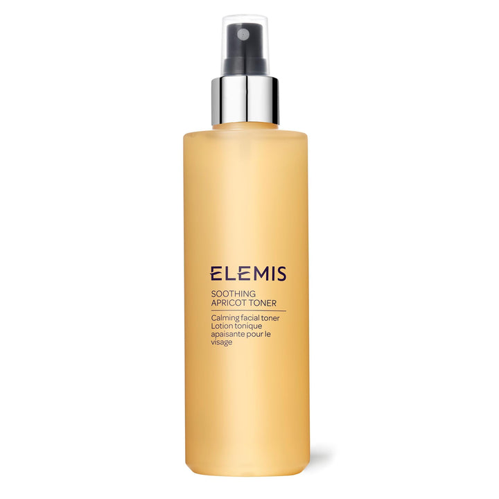 ELEMIS bottle front packaging shows calming toner and benefits