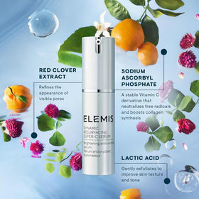 ELEMIS Super-C applied to model's face demonstrating upward strokes for even coverage