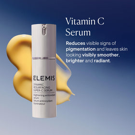 ELEMIS Super-C smooth serum texture close-up highlighting lightweight absorbent finish