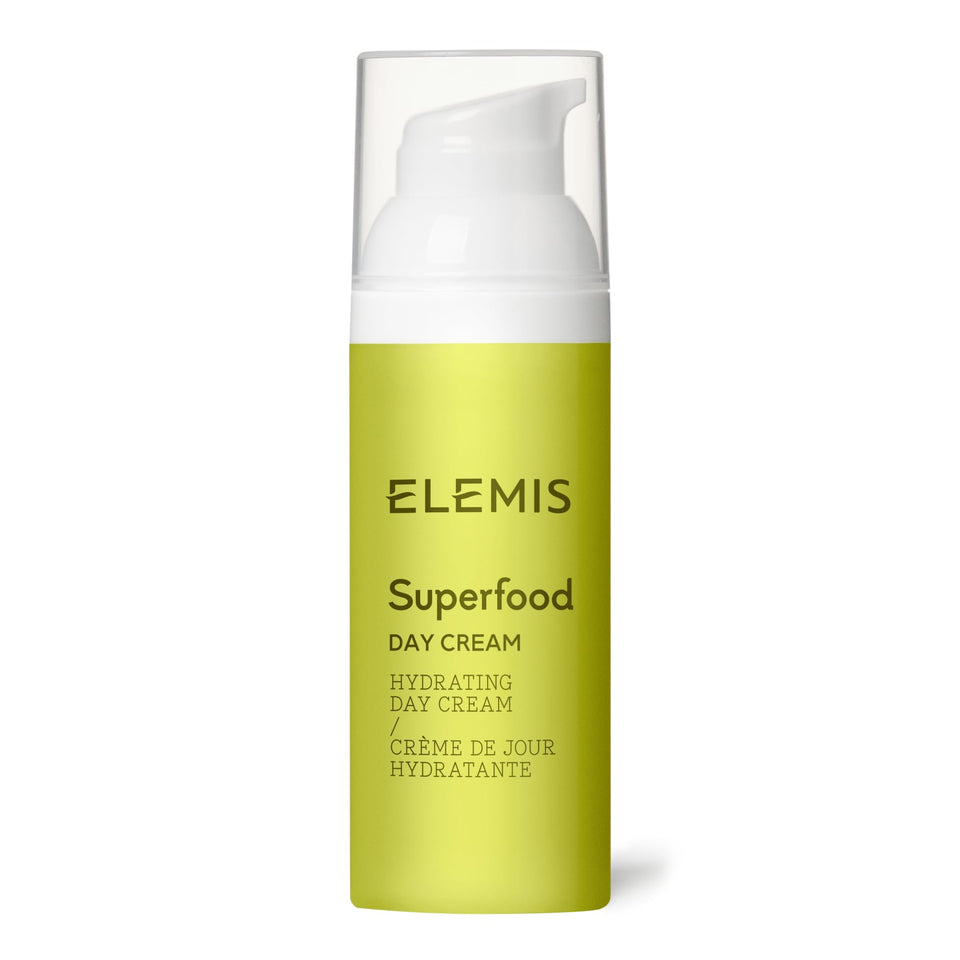 ELEMIS front packaging showing the 50 mL day cream and branding benefits