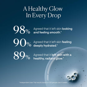 ELEMIS close-up of oil texture highlighting lightweight finish and quick absorption