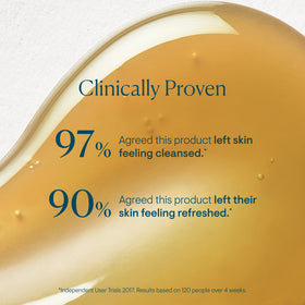 ELEMIS in-hand usage demonstrating gentle foaming action and cleanse