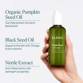 ELEMIS on bathroom shelf lifestyle shot suggesting daily routine benefit