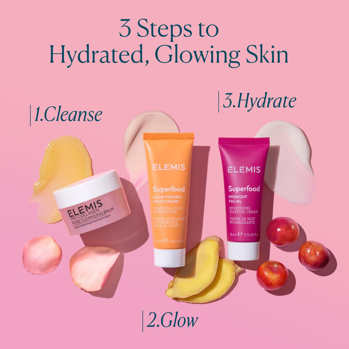 Hand applying ELEMIS cream demonstrating easy absorption and softness benefit