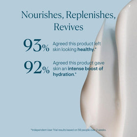 ELEMIS droplet on fingertip dispensed from jar demonstrating lightweight application benefit