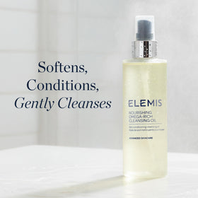 ELEMIS silky oil texture close-up demonstrating lightweight nourishment
