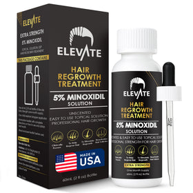 Elevate front packaging showing bottle and box, clear branding and trust