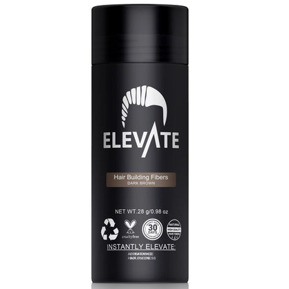Elevate front packaging showing dark brown bottle and clear label providing immediate confidence