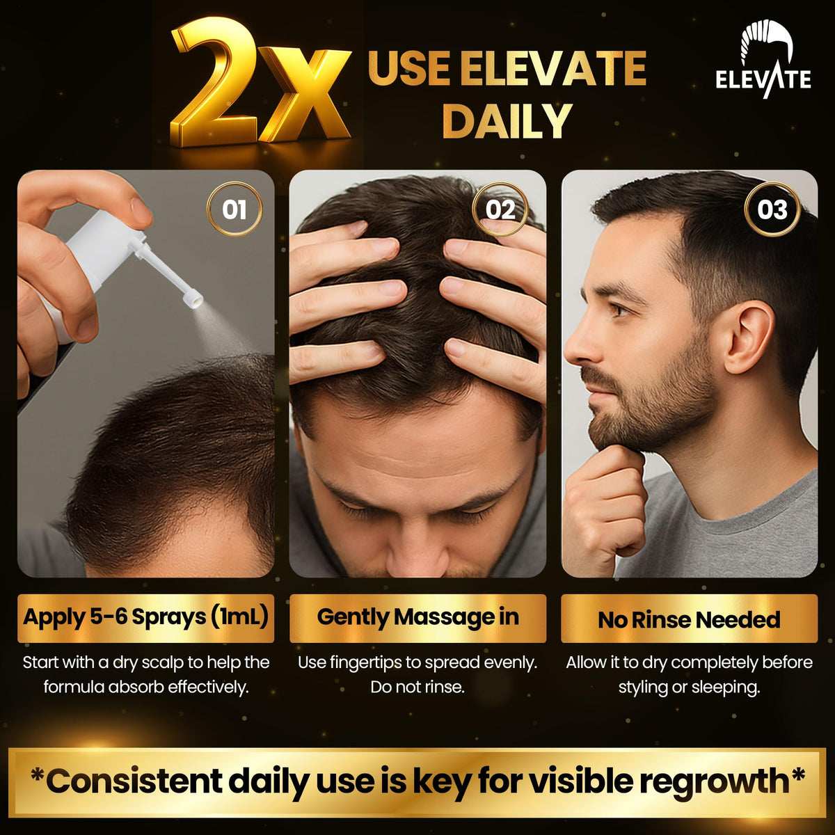Elevate bottle on bathroom counter as part of morning grooming routine