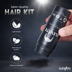 Elevate locking spray label showing secure hold and long-lasting finish