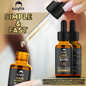 Elevate oil texture drop highlighting smooth, non-greasy formula benefit