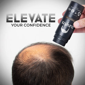 Elevate 28g bottle beside everyday items to show compact size and travel convenience