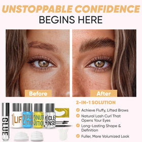 Elevate the Beauty kit contents laid out with tools for professional application