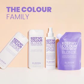 ELEVEN AUSTRALIA lifestyle in bathroom showing salon-fresh blonde results