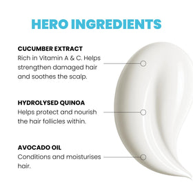 ELEVEN AUSTRALIA label close-up showing cucumber, quinoa, avocado benefits