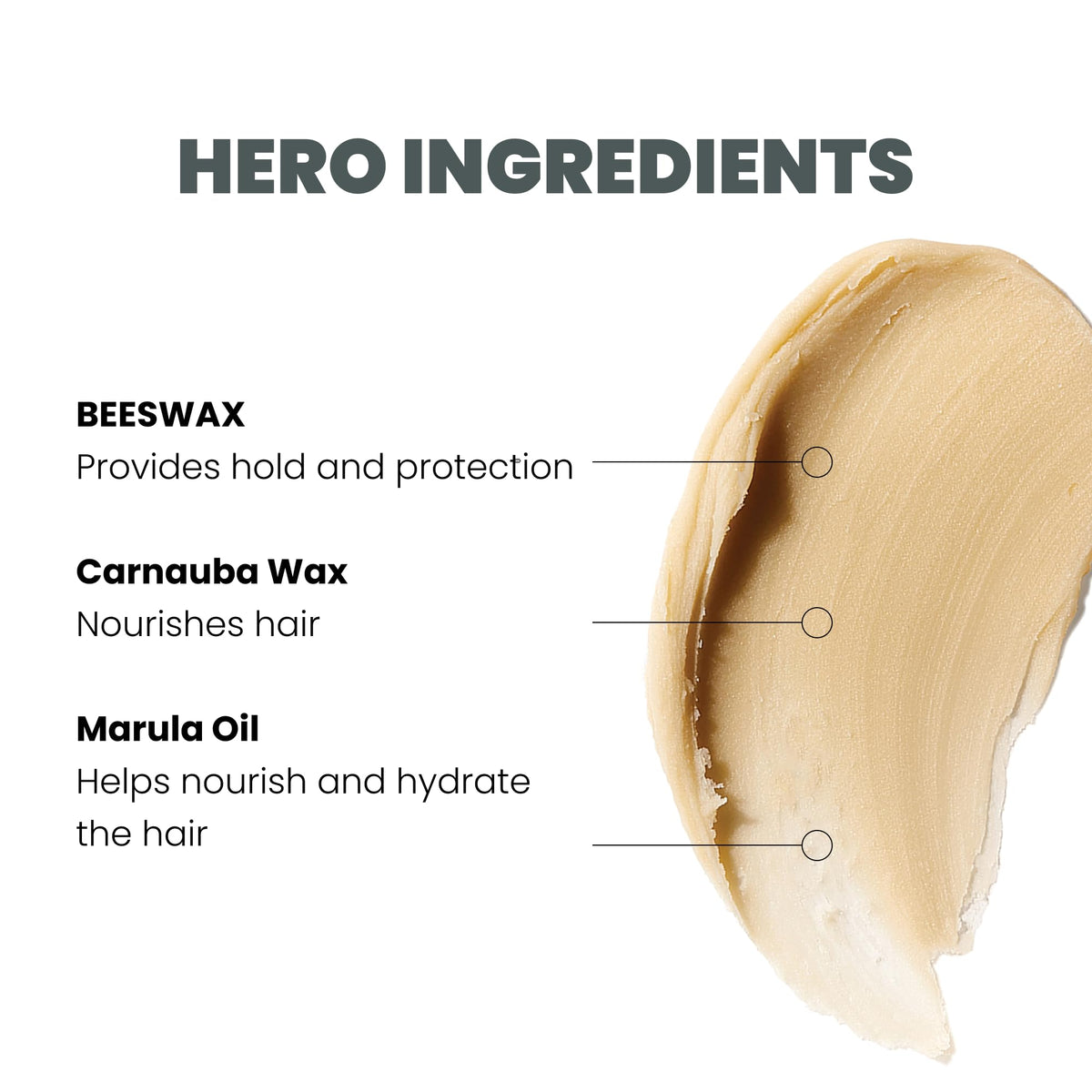ELEVEN AUSTRALIA close-up ingredient label highlighting wax and clay blend for strong hold benefit