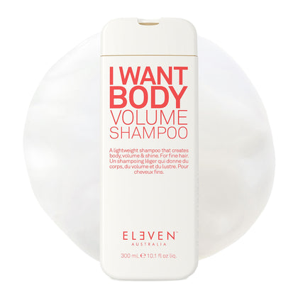 ELEVEN AUSTRALIA front packaging showing bottle and volume benefit