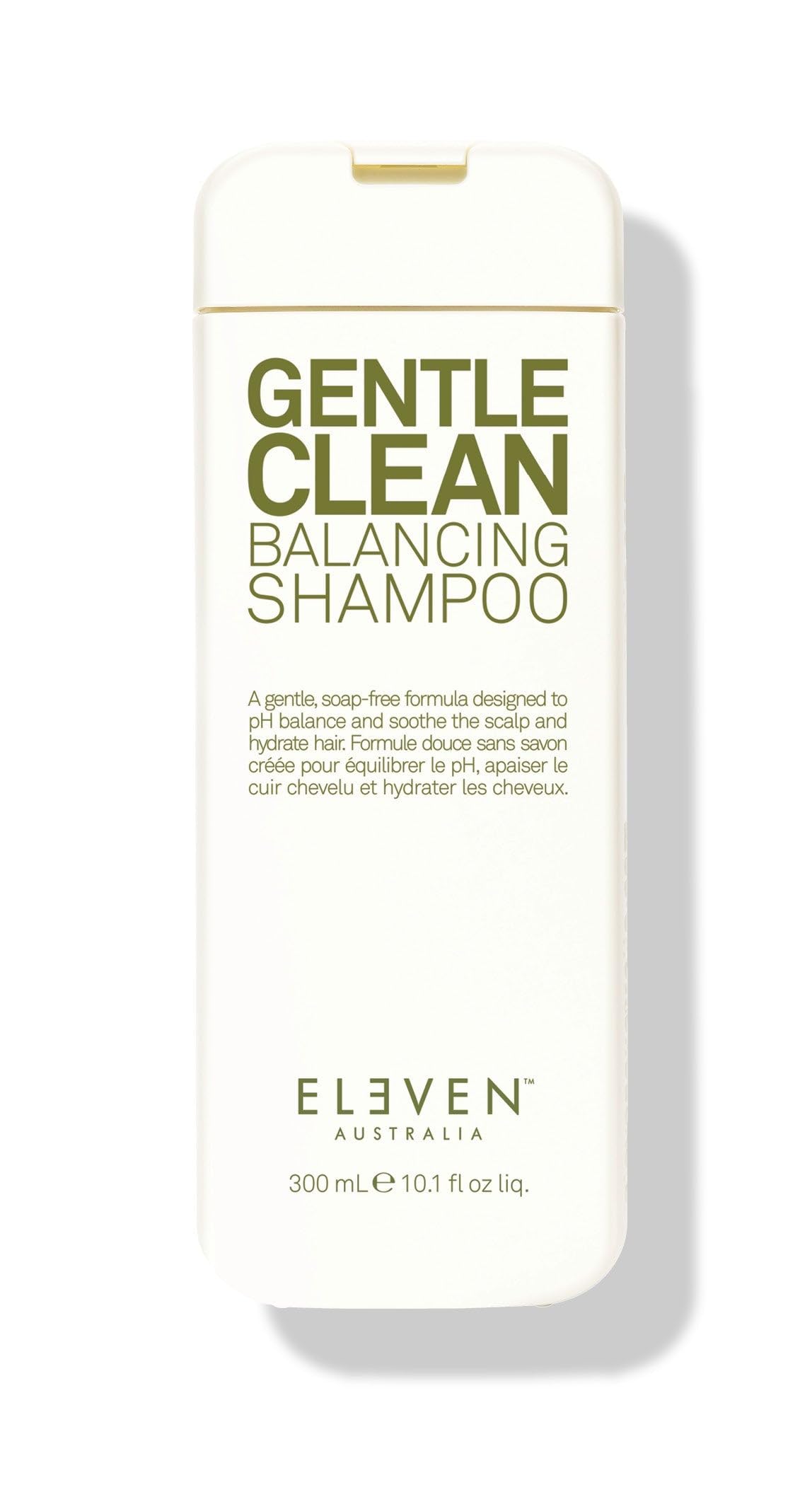 ELEVEN AUSTRALIA front bottle shot showing gentle daily shampoo benefit