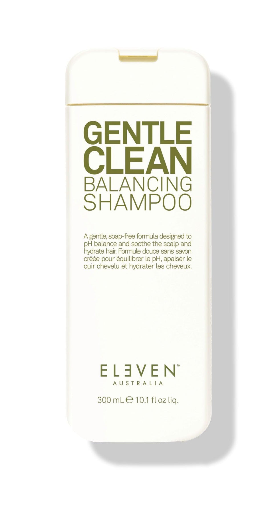 ELEVEN AUSTRALIA front bottle shot showing gentle daily shampoo benefit