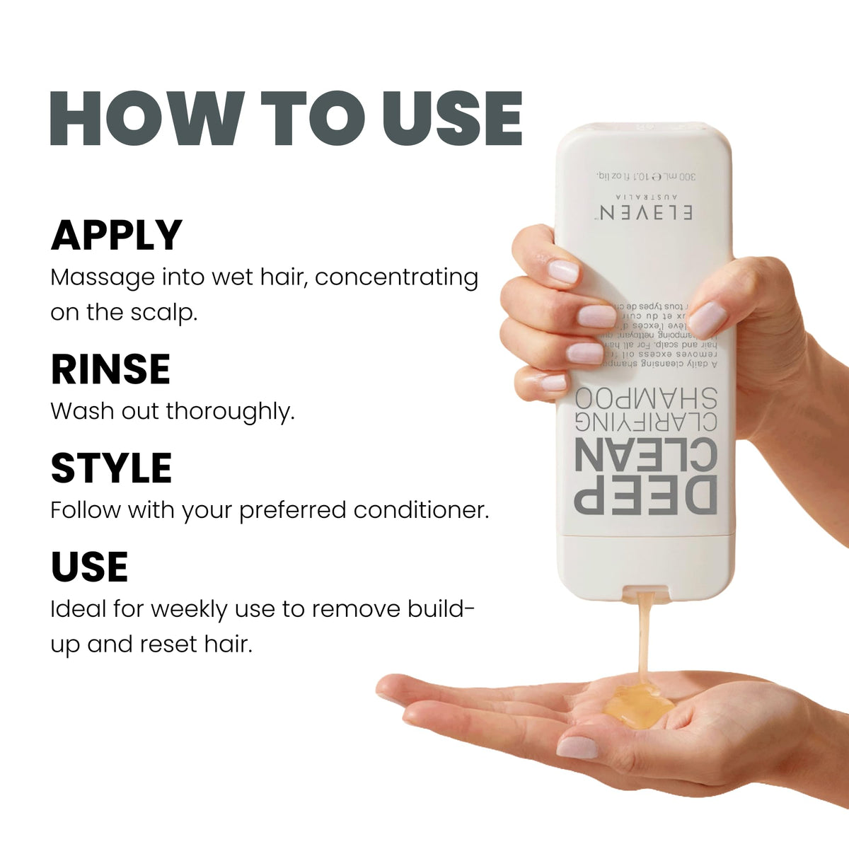 ELEVEN AUSTRALIA in-shower application refreshing scalp and hair