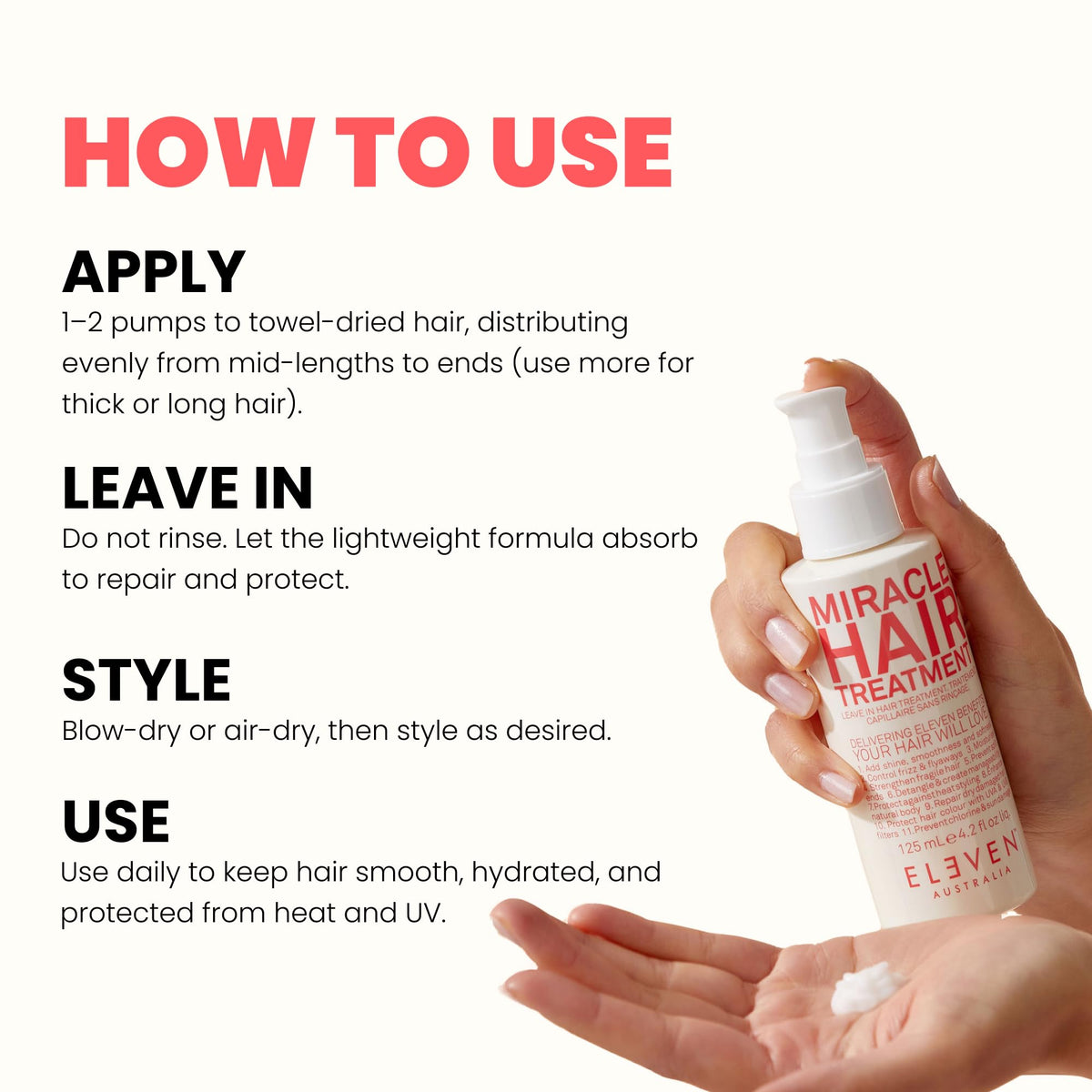 ELEVEN AUSTRALIA applied to curly hair for improved definition