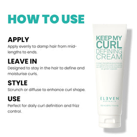 ELEVEN AUSTRALIA before and after on wavy hair showing reduced frizz